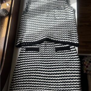 Zara Black and White Skirt Set